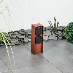 hofstein Prises électriques d'extérieur Abilene Rouille, Noir