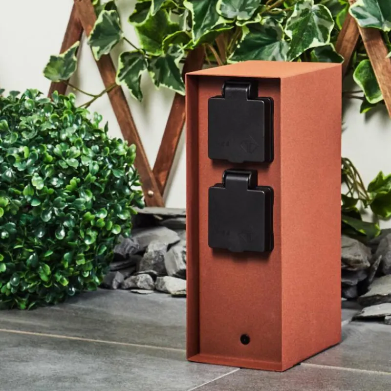 hofstein Prises électriques d'extérieur Abilene Rouille, Noir