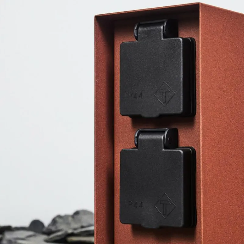 hofstein Prises électriques d'extérieur Abilene Rouille, Noir