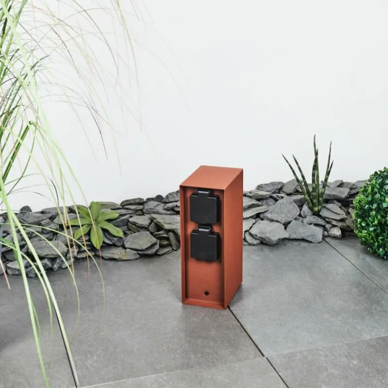 hofstein Prises électriques d'extérieur Abilene Rouille, Noir