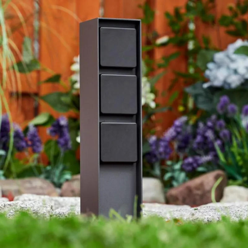 hofstein Prises électriques d'extérieur Reigolil Anthracite, Noir