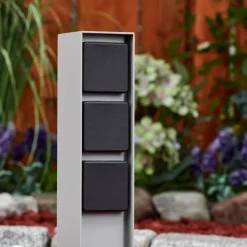 hofstein Prises électriques d'extérieur Reigolil Gris, Noir