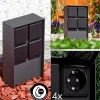 hofstein Prises électriques d'extérieur Reigolil Anthracite, Noir