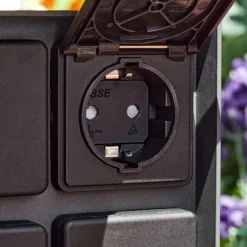 hofstein Prises électriques d'extérieur Reigolil Anthracite, Noir