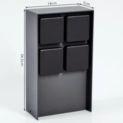 hofstein Prises électriques d'extérieur Reigolil Anthracite, Noir