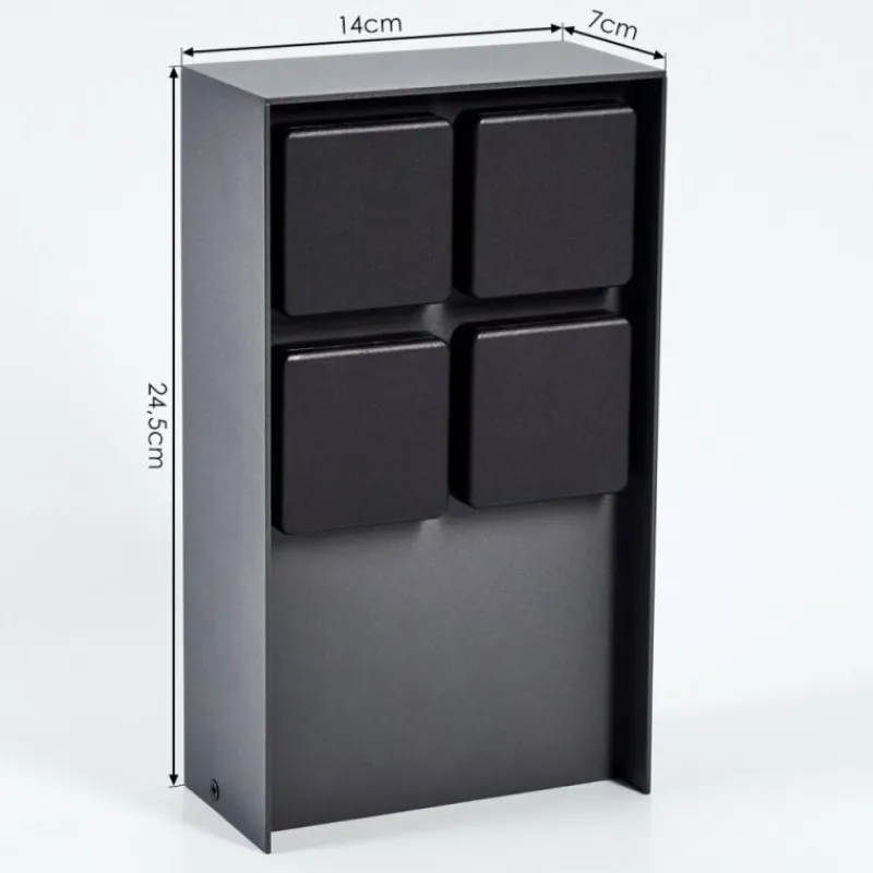 hofstein Prises électriques d'extérieur Reigolil Anthracite, Noir