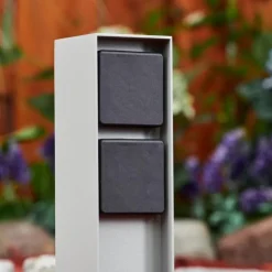 hofstein Prises électriques d'extérieur Reigolil Gris, Noir