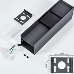 hofstein Prises électriques d'extérieur Reigolil Anthracite, Noir