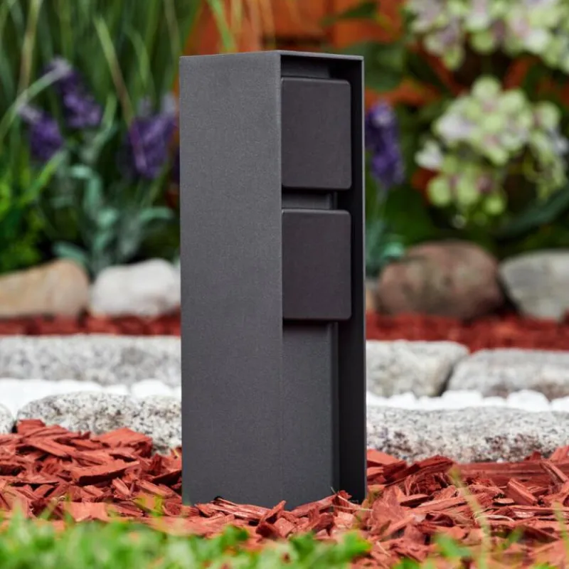 hofstein Prises électriques d'extérieur Reigolil Anthracite, Noir