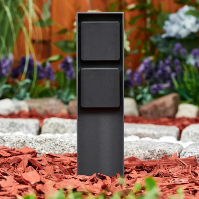 hofstein Prises électriques d'extérieur Reigolil Anthracite, Noir