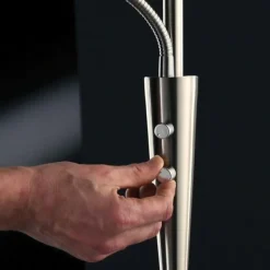 Luminaires Trio Quebec Lampadaire LED Nickel mat, 1 lumière* Éclairage Led