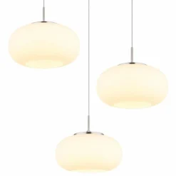 Luminaires Globo Lighting Quintara Suspension LED Nickel mat, 1 lumière