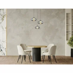 Suspension Verre Fumé-Luminaires Globo Lighting Quintara Suspension LED Noir, 1 lumière