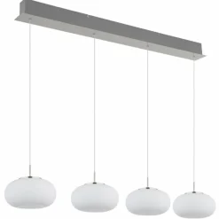 Luminaires Globo Lighting Quintara Suspension LED Nickel mat, 1 lumière
