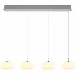 Luminaires Globo Lighting Quintara Suspension LED Nickel mat, 1 lumière
