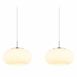 Luminaires Globo Lighting Quintara Suspension LED Nickel mat, 1 lumière
