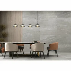 Suspension Verre Fumé-Luminaires Globo Lighting Quintara Suspension LED Noir, 1 lumière