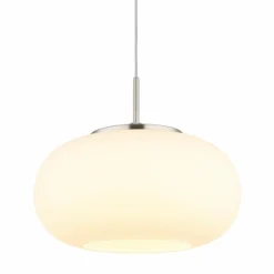 Luminaires Globo Lighting Quintara Suspension LED Nickel mat, 1 lumière