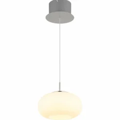 Luminaires Globo Lighting Quintara Suspension LED Nickel mat, 1 lumière