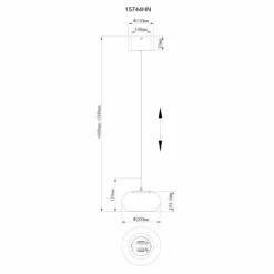 Luminaires Globo Lighting Quintara Suspension LED Nickel mat, 1 lumière