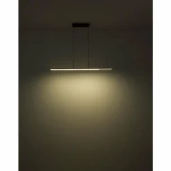 Lampes En Bois-Luminaires Globo Lighting Quito Suspension LED Brun foncé, Noir, 1 lumière
