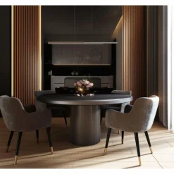 Lampes En Bois-Luminaires Globo Lighting Quito Suspension LED Brun foncé, Noir, 1 lumière