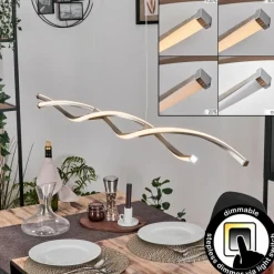 hofstein Radogna Suspension, Suspension LED Argenté, 2 lumières