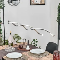 hofstein Radogna Suspension, Suspension LED Argenté, 2 lumières