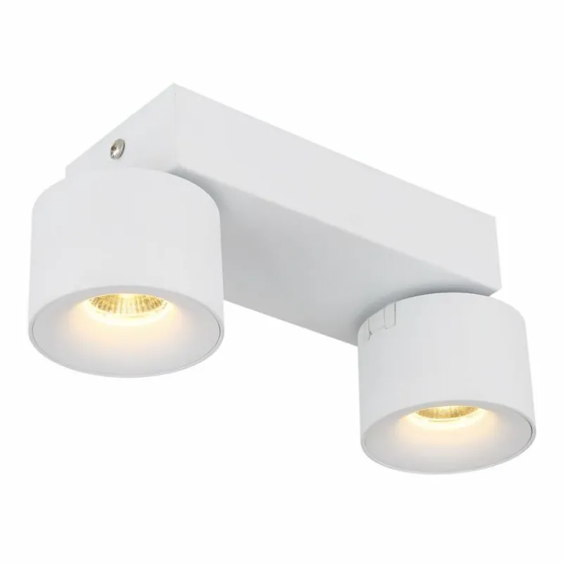 Luminaires Globo Lighting Rae Plafonnier LED Blanc, 2 lumières* Éclairage Led