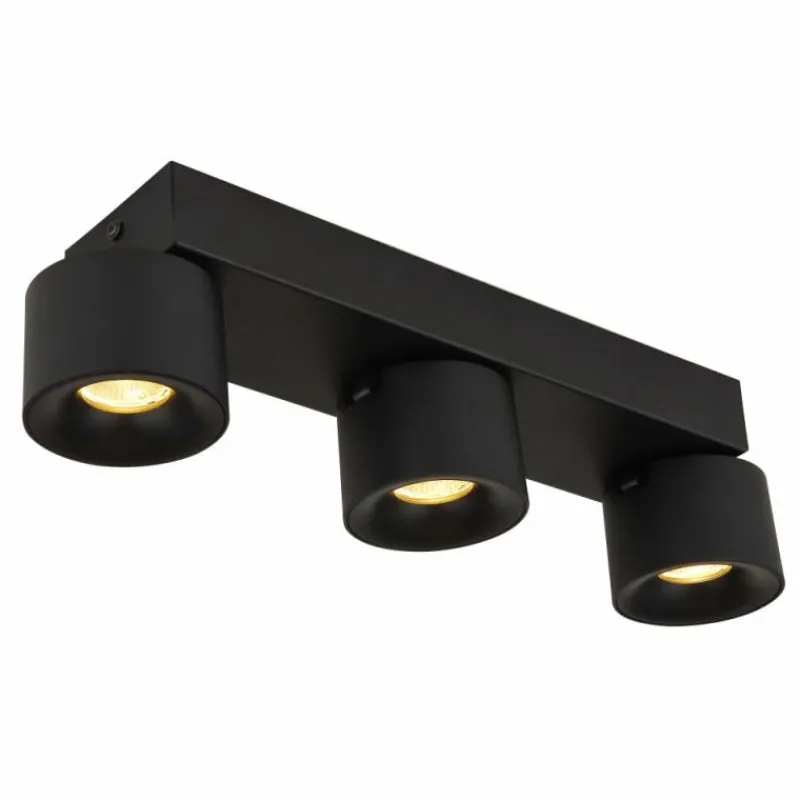 Luminaires Globo Lighting Rae Plafonnier LED Noir, 3 lumières* Éclairage Led