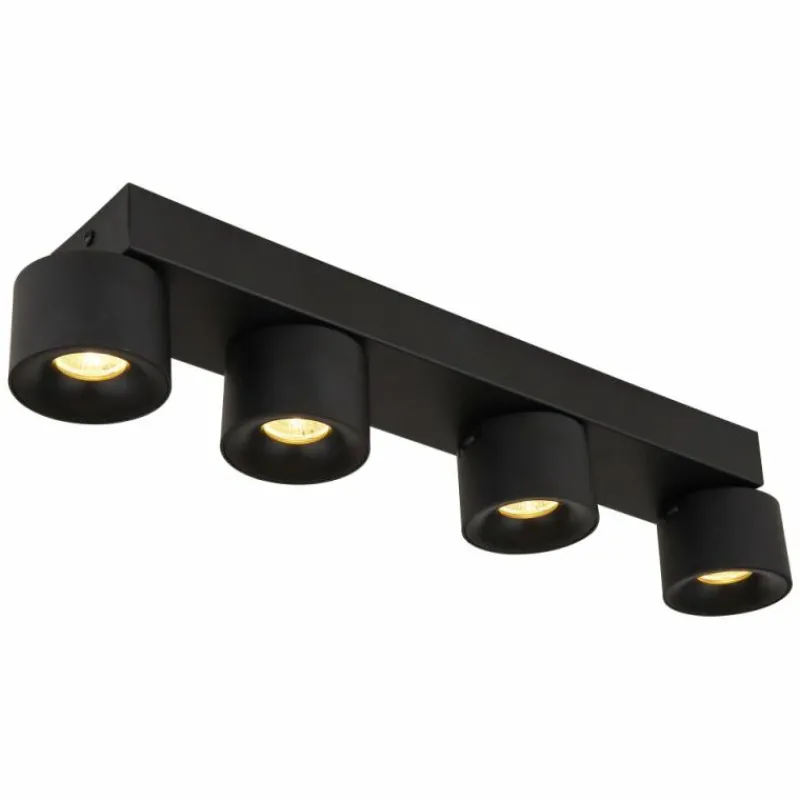 Luminaires Globo Lighting Rae Plafonnier LED Noir, 4 lumières* Éclairage Led