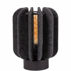 Lampes En Tissu-Luminaires Lucide RAFAL Lampe à poser Noir, 1 lumière