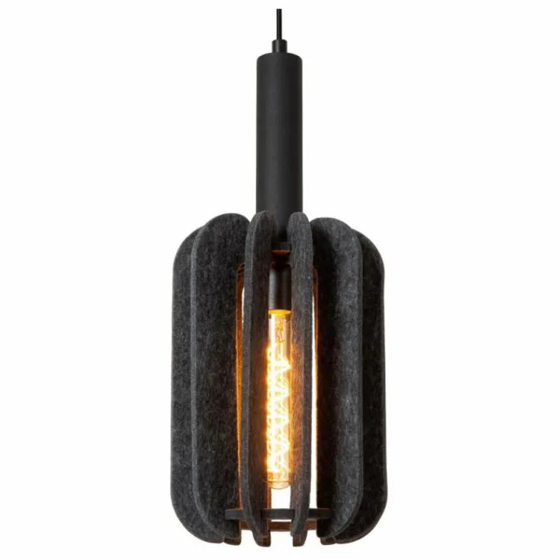 Lampes En Tissu-Luminaires Lucide RAFAL Suspension Noir, 3 lumières