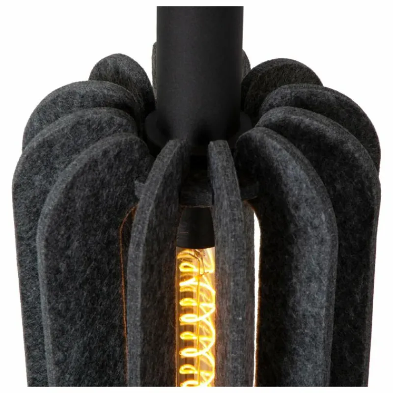 Lampes En Tissu-Luminaires Lucide RAFAL Suspension Noir, 3 lumières