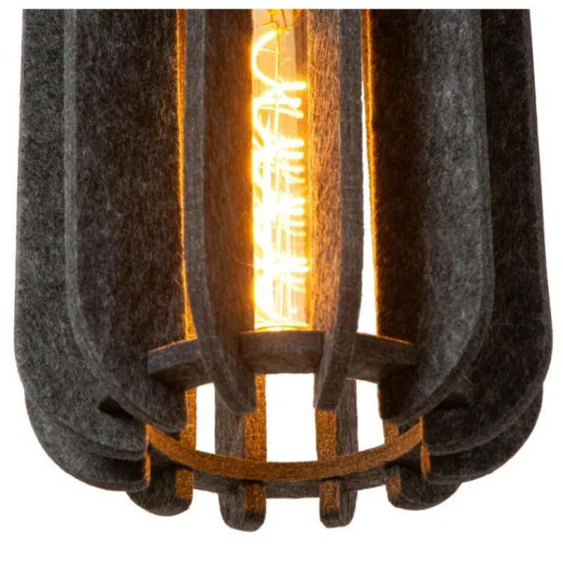 Lampes En Tissu-Luminaires Lucide RAFAL Suspension Noir, 3 lumières