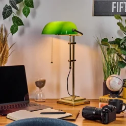 hofstein Ragaz Lampe de banquier, Lampe de bureau, Lampe à poser Laiton, 1 lumière