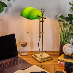 hofstein Ragaz Lampe de banquier, Lampe de bureau, Lampe à poser Laiton, 1 lumière