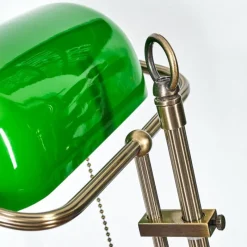 hofstein Ragaz Lampe de banquier, Lampe de bureau, Lampe à poser Vieux laiton, 1 lumière