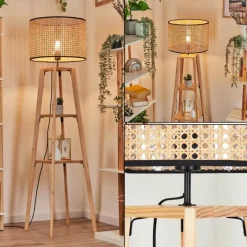 Style Boho-Chic-hofstein Ramila Lampadaire Écru, 1 lumière