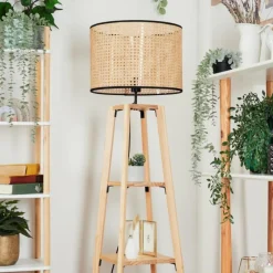 Style Boho-Chic-hofstein Ramila Lampadaire Écru, 1 lumière