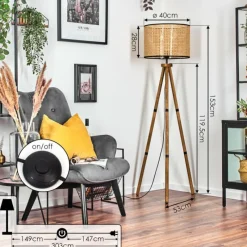 Luminaires Scandinaves-hofstein Ramila Lampadaire Écru, 1 lumière