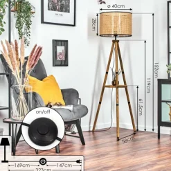 Luminaires Scandinaves-hofstein Ramila Lampadaire Écru, 1 lumière