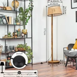 Luminaires Scandinaves-hofstein Ramila Lampadaire Écru, 1 lumière