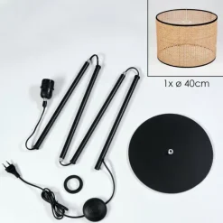 hofstein Ramila Lampadaire Écru, Noir, 1 lumière