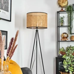 Luminaires Scandinaves-hofstein Ramila Lampadaire Écru, Noir, 1 lumière