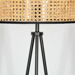 Luminaires Scandinaves-hofstein Ramila Lampadaire Écru, Noir, 1 lumière