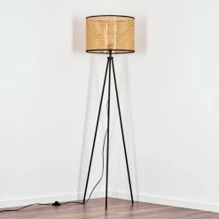 Luminaires Scandinaves-hofstein Ramila Lampadaire Écru, Noir, 1 lumière