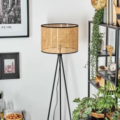 Luminaires Scandinaves-hofstein Ramila Lampadaire Écru, Noir, 1 lumière
