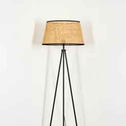 Luminaires Scandinaves-hofstein Ramila Lampadaire Écru, Noir, 1 lumière