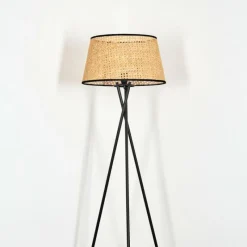 Luminaires Scandinaves-hofstein Ramila Lampadaire Écru, Noir, 1 lumière